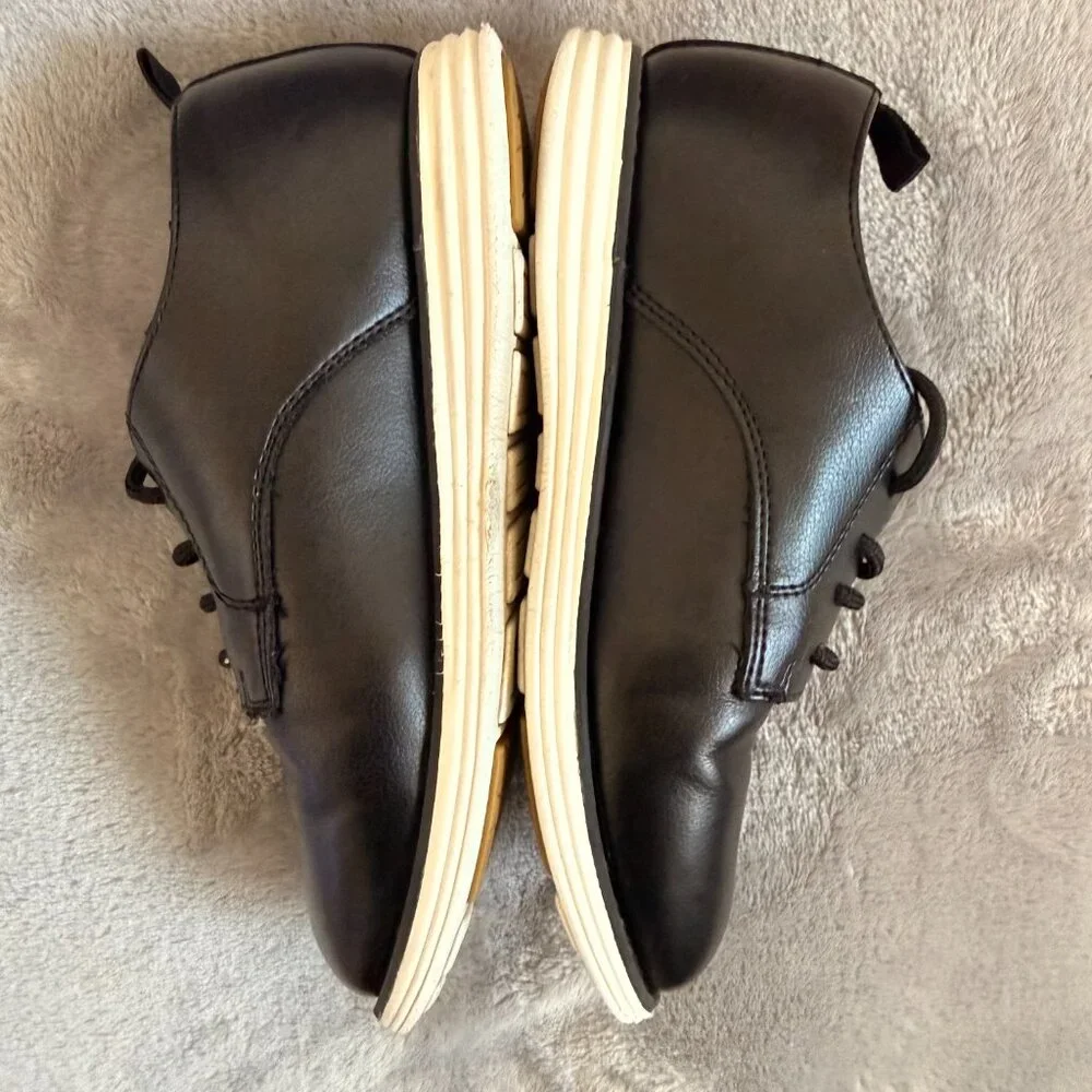 Cat & Jack Boys’ Will Oxford Dress Shoes Size 1 Black Formal Lace Up Cushioned
